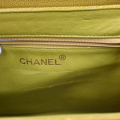 Chanel 1997-1999 Yellow Caviar Skin Handbag