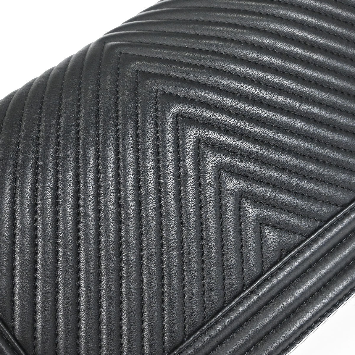 Boy Chanel 2014 Black Lambskin Chevron Medium Shoulder Bag