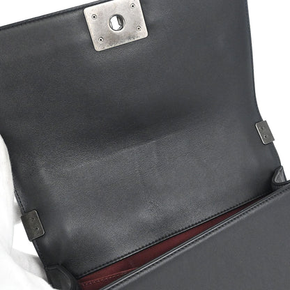 Boy Chanel 2014 Black Lambskin Chevron Medium Shoulder Bag