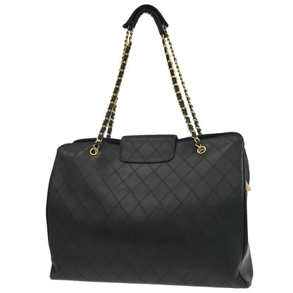 Chanel 1994-1996 Black Lambskin Bicolore Supermodel Shoulder Bag