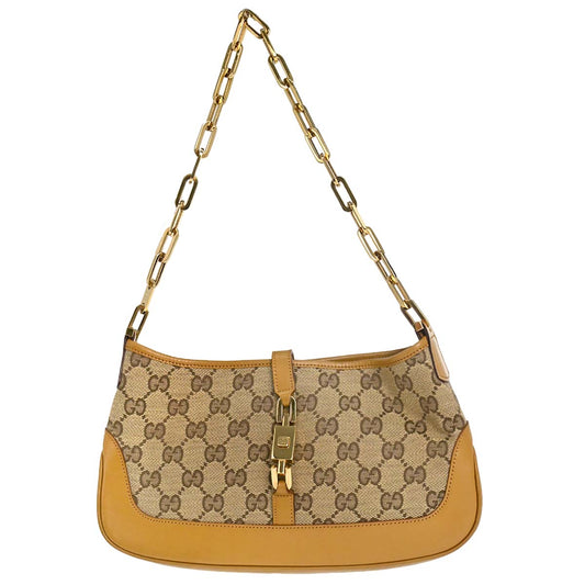 Gucci Brown Canvas GG Jackie Handbag