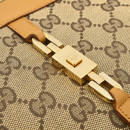 Gucci Brown Canvas GG Jackie Handbag