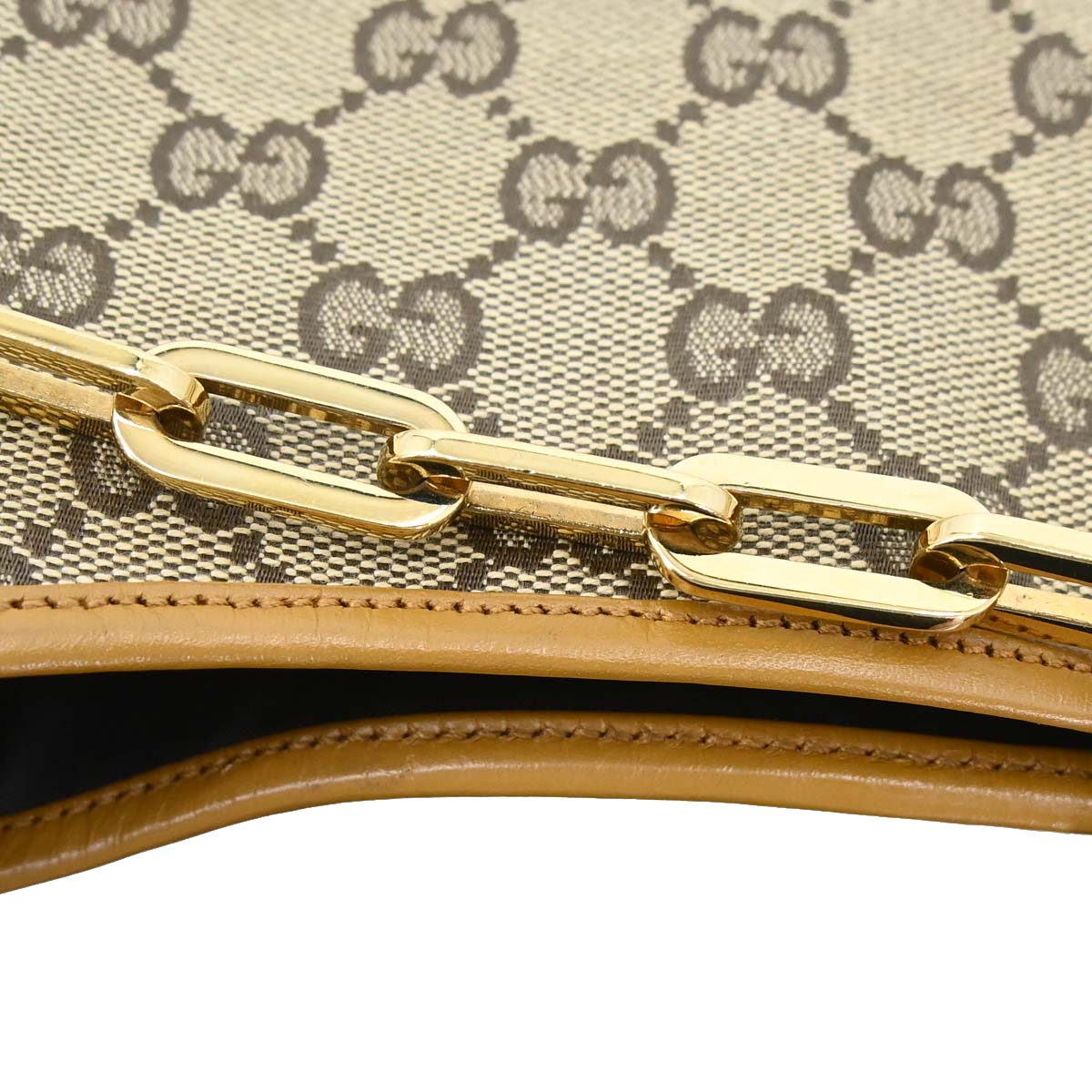 Gucci Brown Canvas GG Jackie Handbag