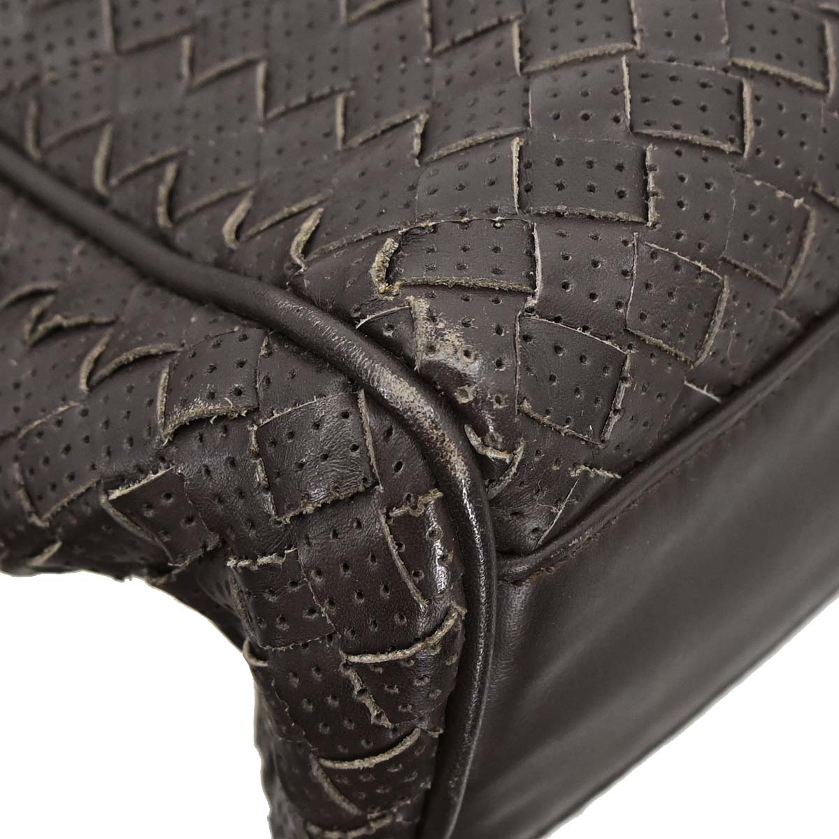 Bottega Veneta Brown Calfskin Intrecciato Briefcase Handbag