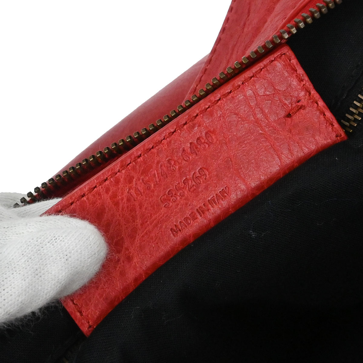 Balenciaga Red Lambskin City Medium 2way Shoulder Handbag