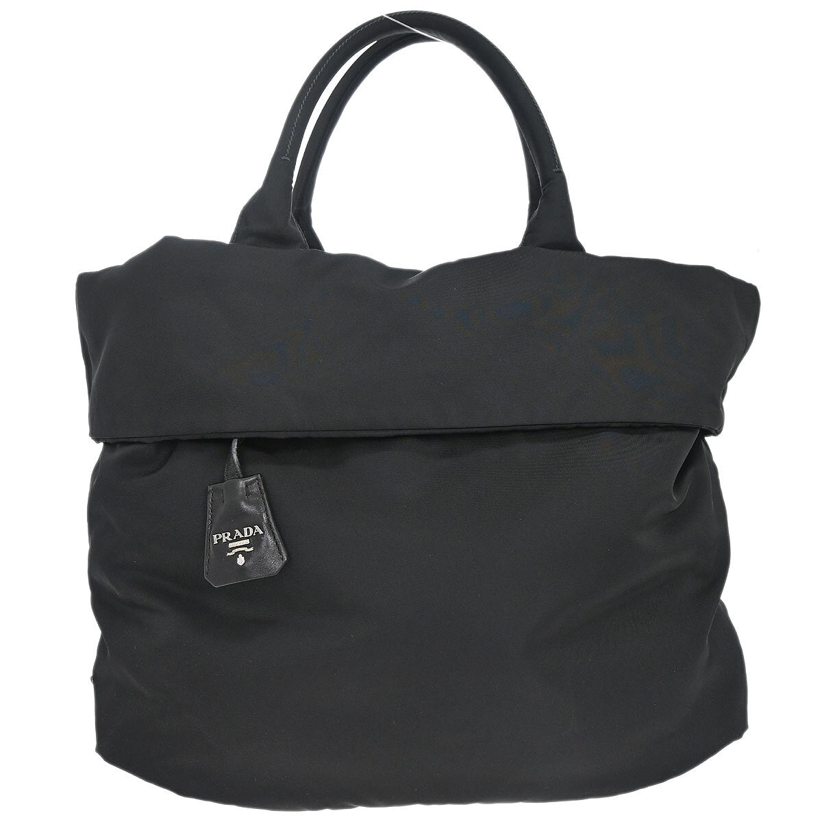 Prada Black Nylon Reversible 2way Shoulder Tote Handbag