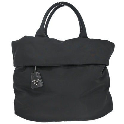 Prada Black Nylon Reversible 2way Shoulder Tote Handbag