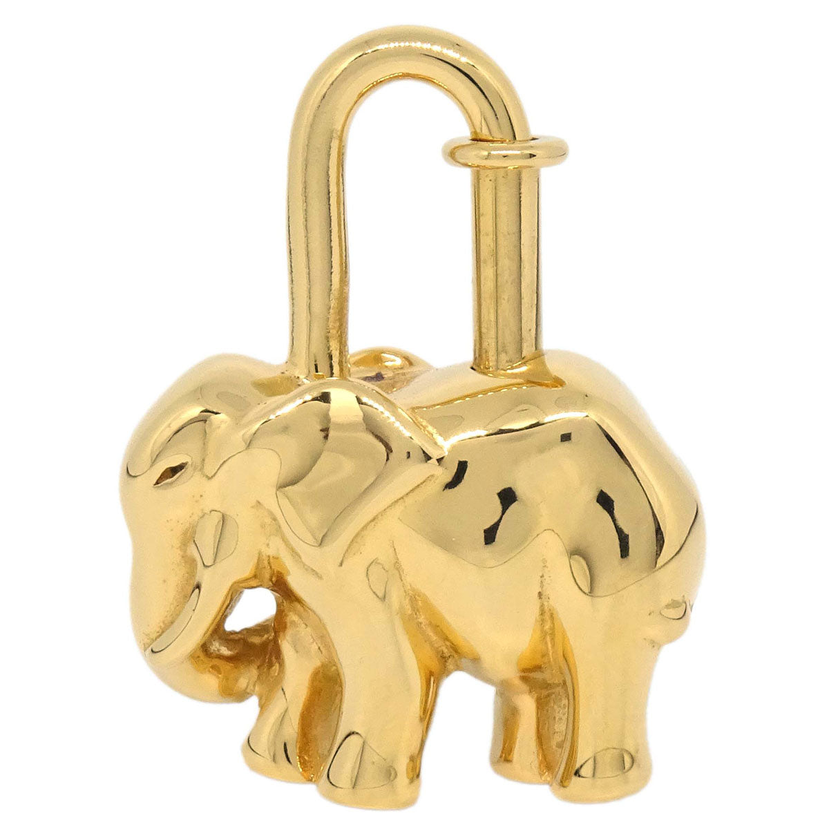 Hermes 1988 Elephant Cadena Gold Small Good