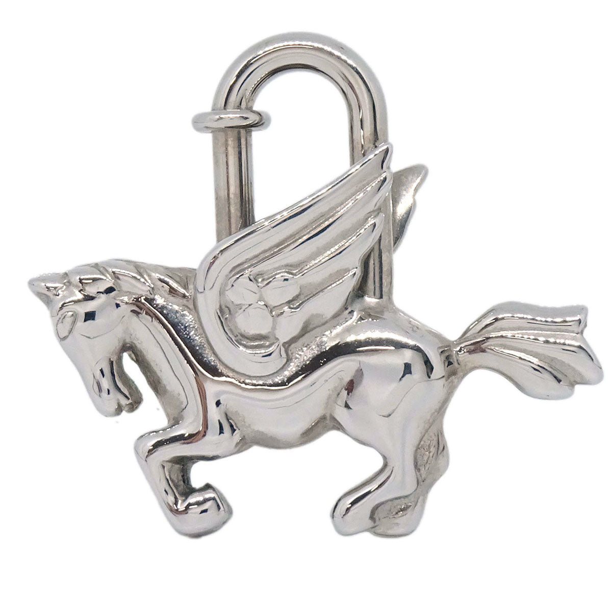 Hermes 1993 Le Cheval Pegasus Cadena Silver Small Good