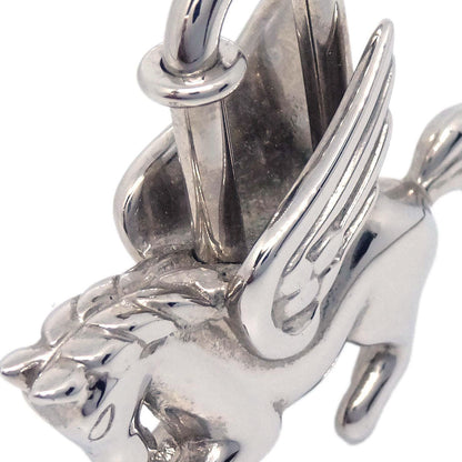 Hermes 1993 Le Cheval Pegasus Cadena Silver Small Good