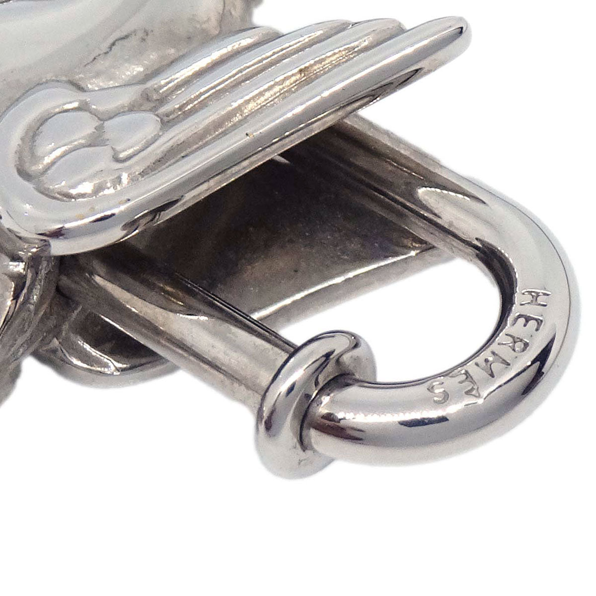 Hermes 1993 Le Cheval Pegasus Cadena Silver Small Good