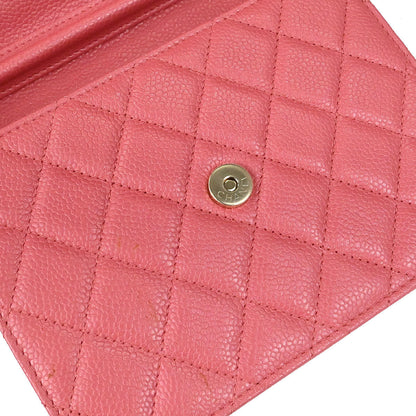Chanel 2018 Pink Caviar Skin WOC Wallet on Chain Shoulder Bag