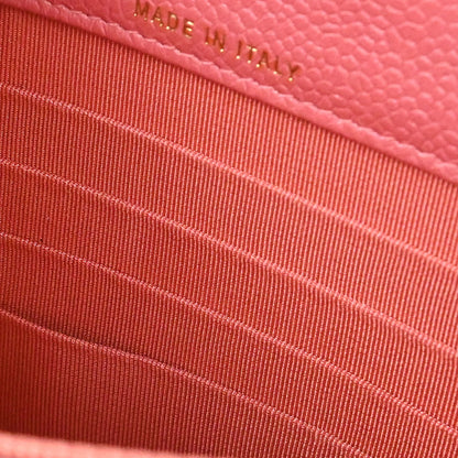 Chanel 2018 Pink Caviar Skin WOC Wallet on Chain Shoulder Bag