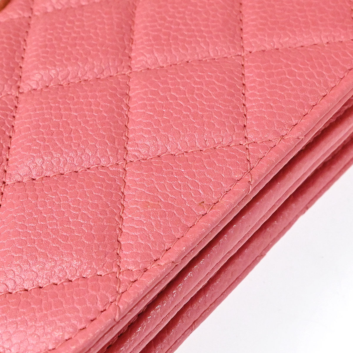 Chanel 2018 Pink Caviar Skin WOC Wallet on Chain Shoulder Bag