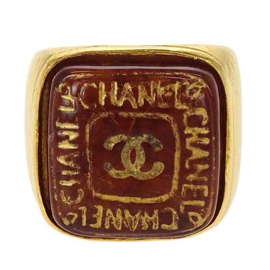 Chanel Ring Gold Gripoix #53
