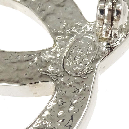 Chanel CC Costume Pearl Brooch Pin Silver D11V