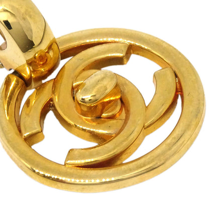 Chanel Dangle Turnlock Clip-On Earrings Gold 97P