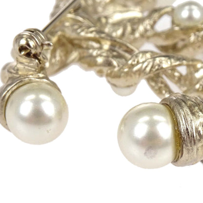 Chanel CC Brooch Pin Gold Costume Pearl A11A