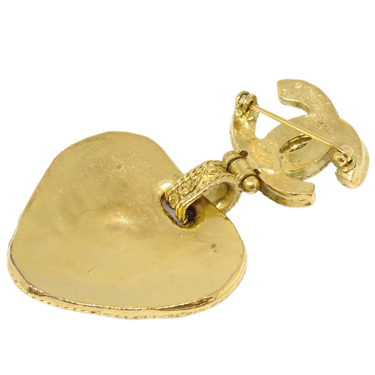 Chanel Brooch Pin Gold Green Gripoix 94A