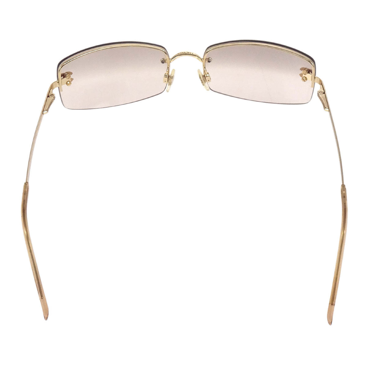 Chanel Sunglasses Eyewear Brown Rhinestone 56□16 130 Small Good