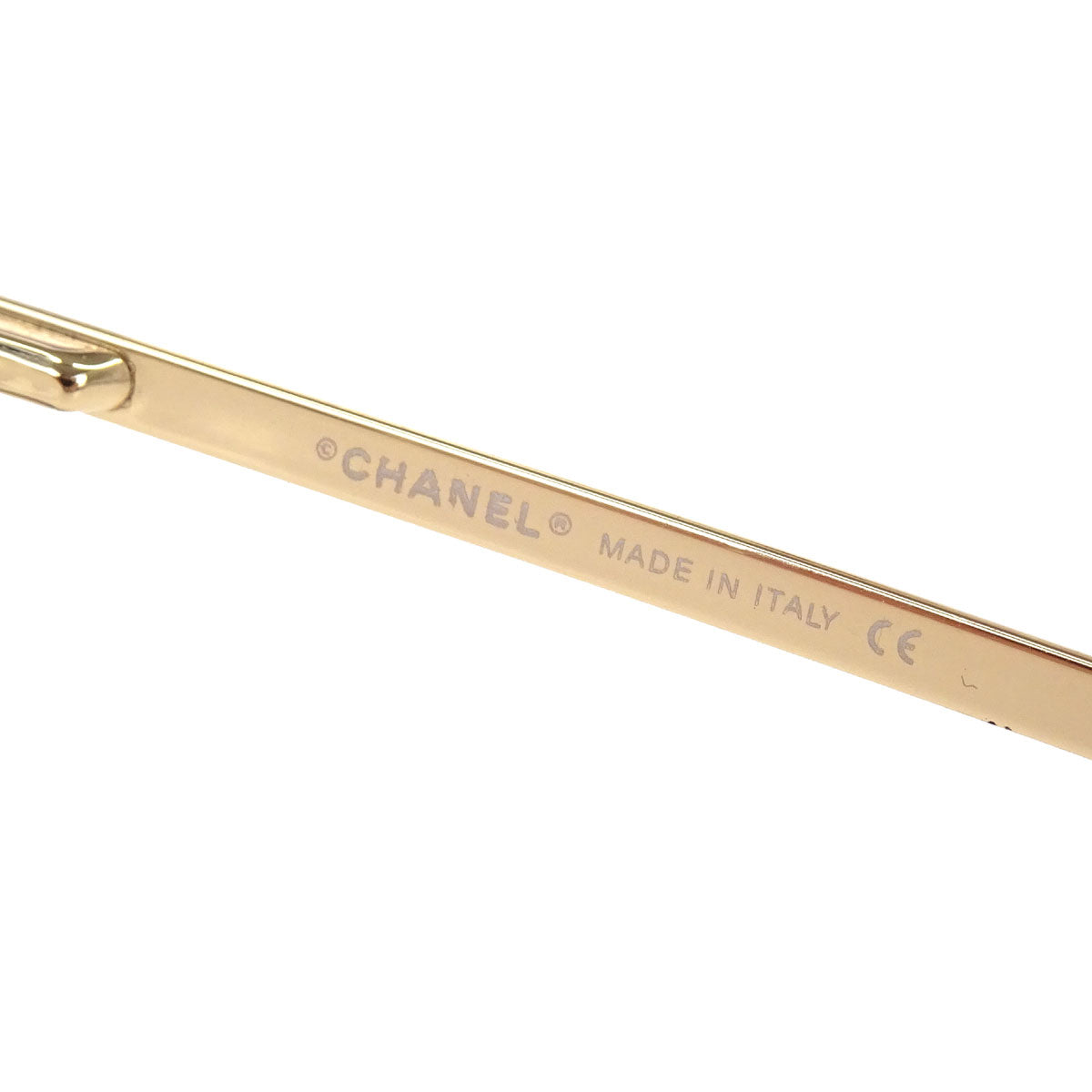 Chanel Sunglasses Eyewear Brown Rhinestone 56□16 130 Small Good