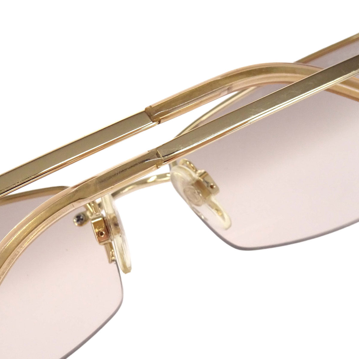 Chanel Sunglasses Eyewear Brown Rhinestone 56□16 130 Small Good