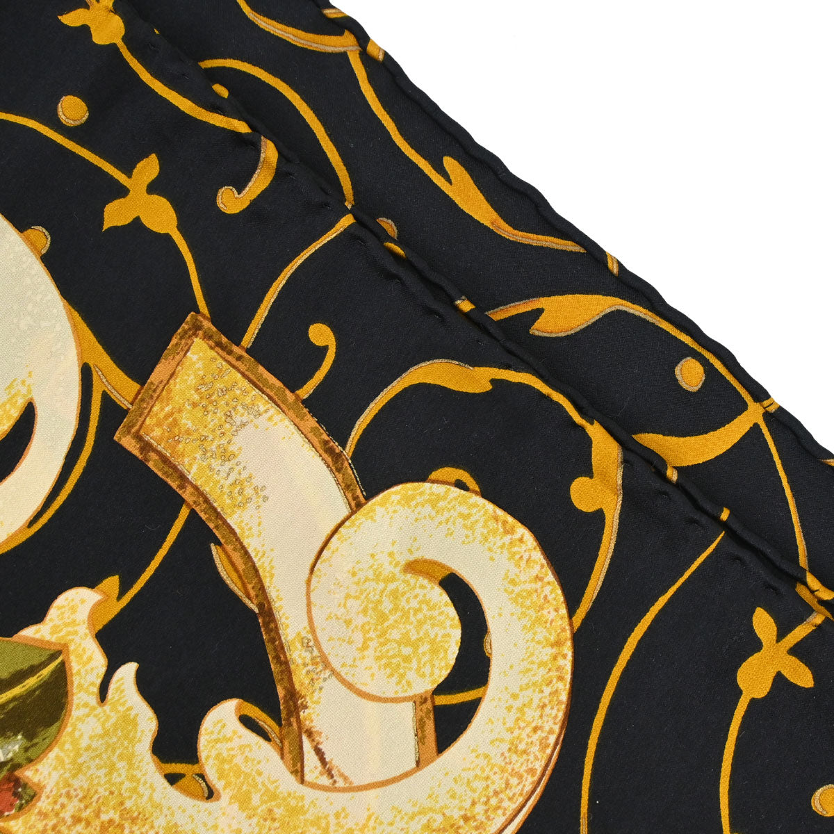 Chanel Black Scarf Sunflower Small Good