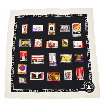 Chanel Black Scarf Stamp Small Good