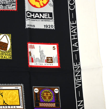 Chanel Black Scarf Stamp Small Good
