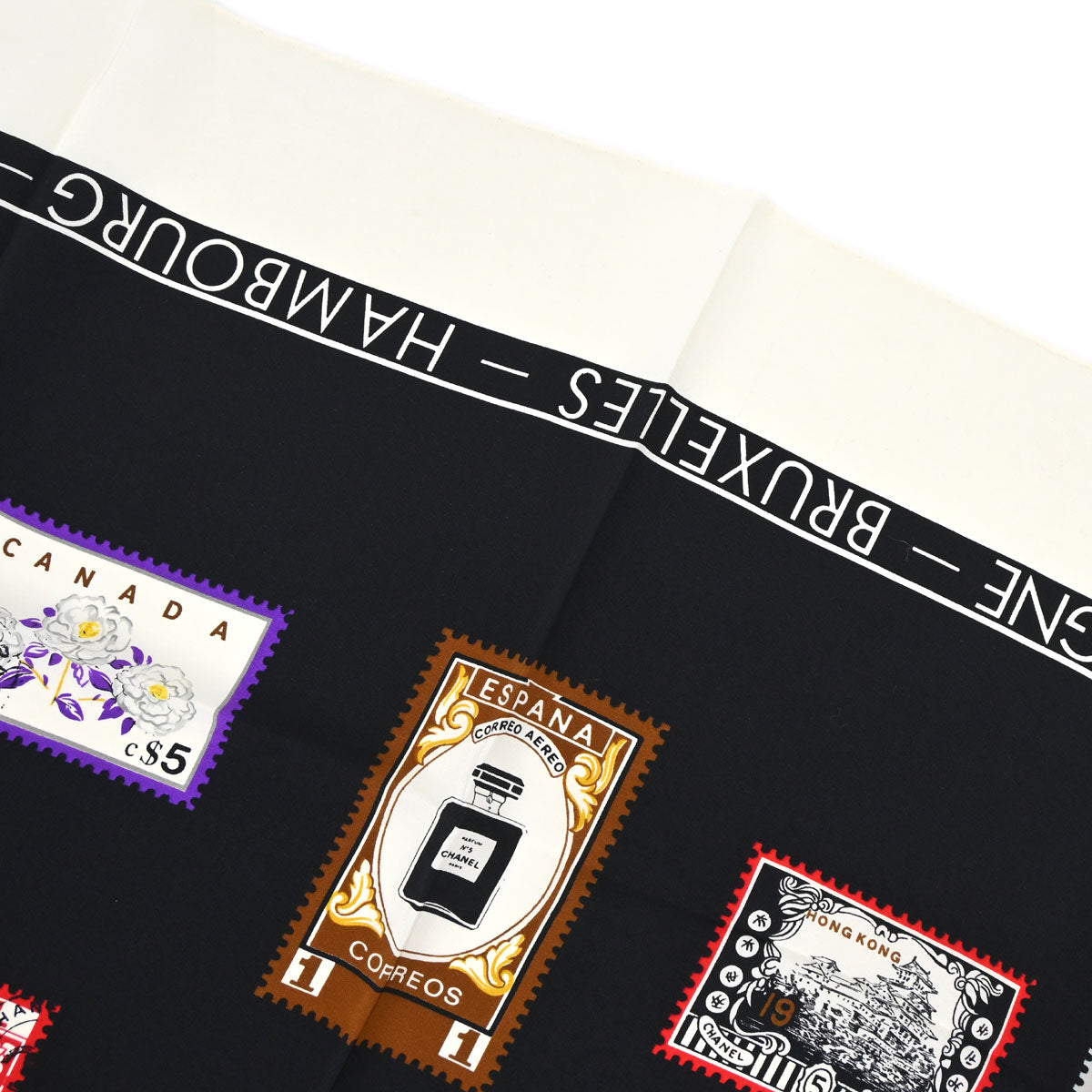 Chanel Black Scarf Stamp Small Good