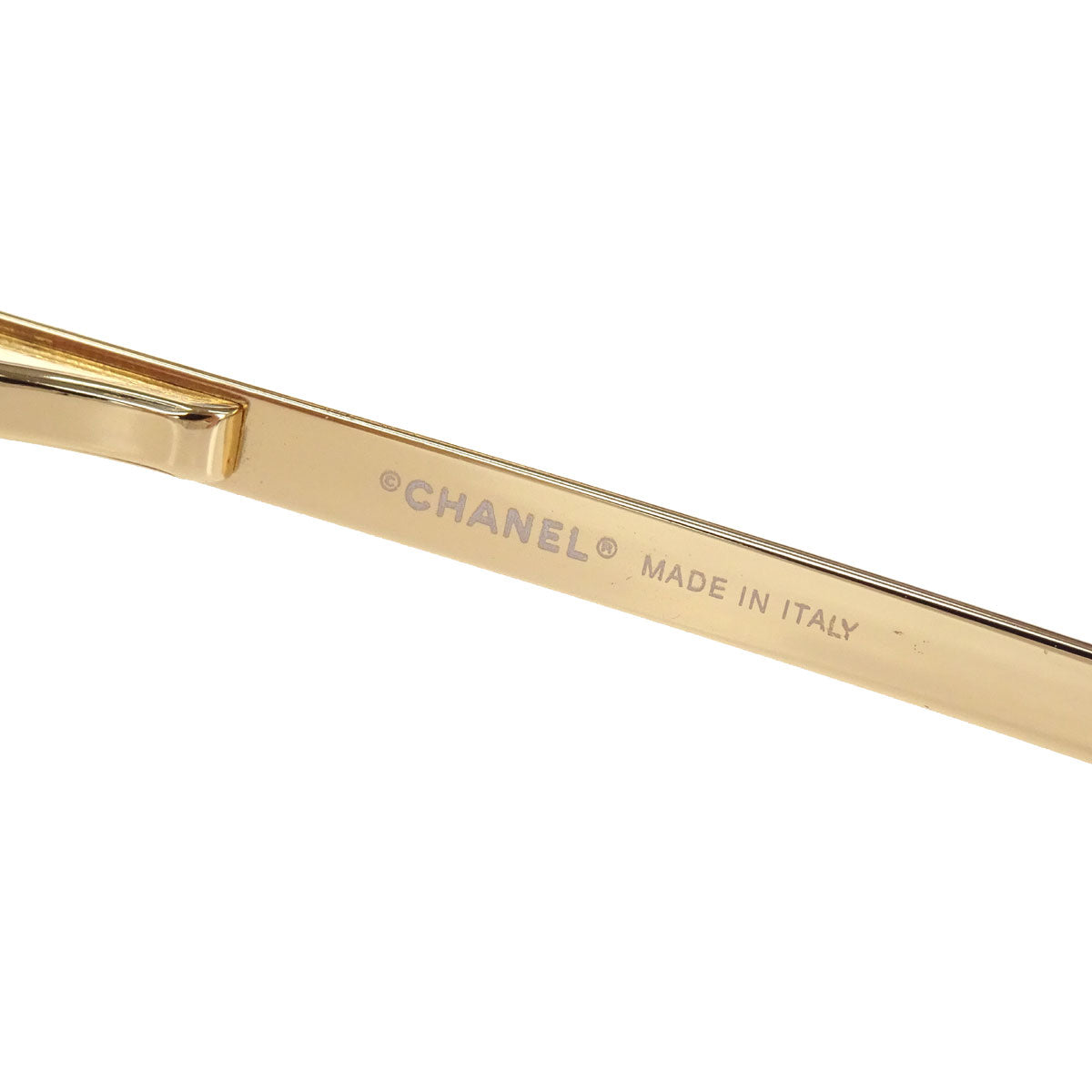 Chanel Sunglasses Eyewear Brown Rhinestone 62□15 120 Small Good