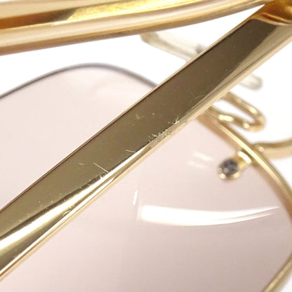 Chanel Sunglasses Eyewear Brown Rhinestone 62□15 120 Small Good