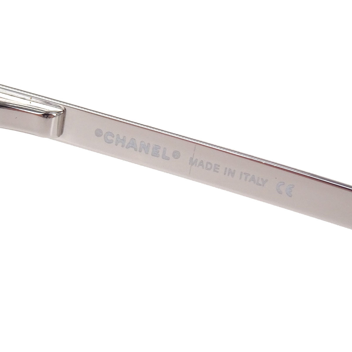 Chanel Sunglasses Eyewear Gray Rhinestone 62□15 120 Small Good