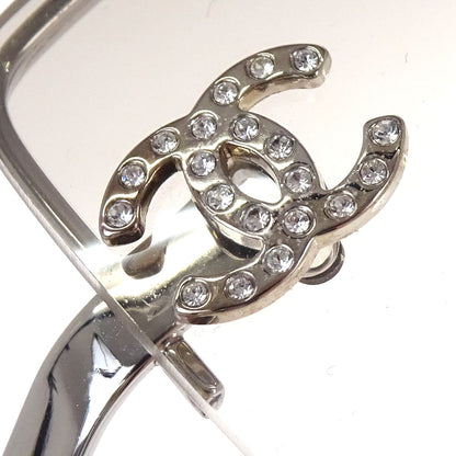 Chanel Sunglasses Eyewear Gray Rhinestone 62□15 120 Small Good