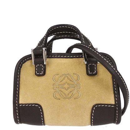 Loewe * Beige Suede 2way Shoulder Handbag