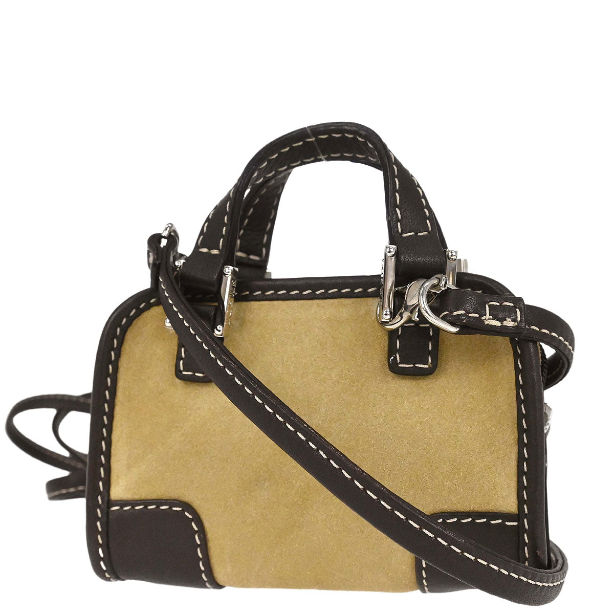 Loewe * Beige Suede 2way Shoulder Handbag