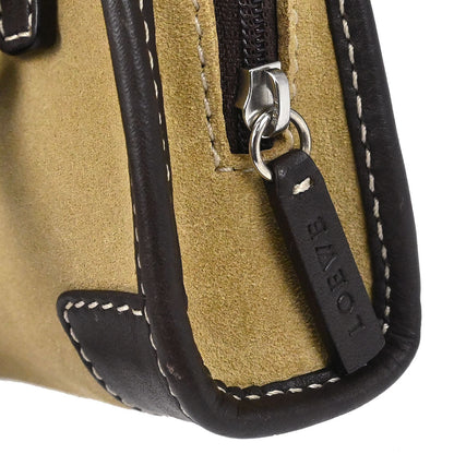 Loewe * Beige Suede 2way Shoulder Handbag