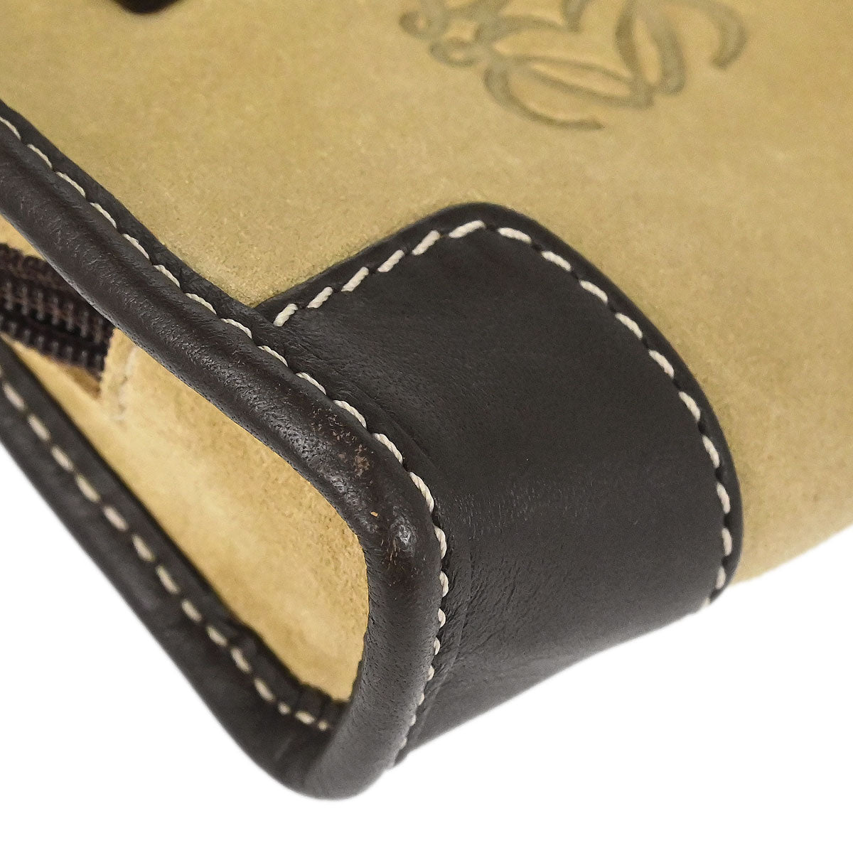 Loewe * Beige Suede 2way Shoulder Handbag