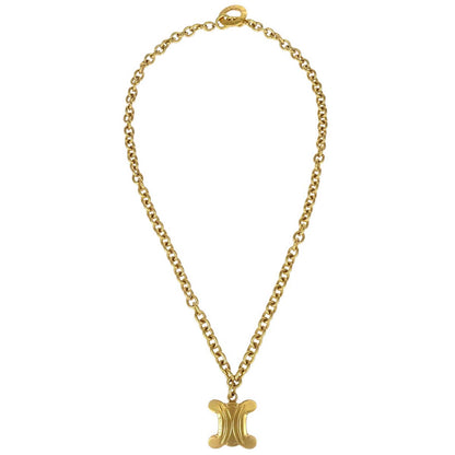 Celine Gold Chain Macadam Pendant Necklace