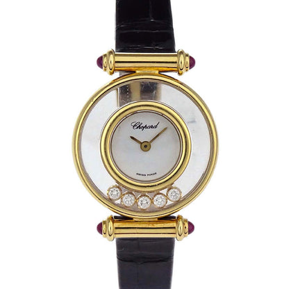Chopard * Happy Diamonds 20mm Ref.20/4780 Quartz Watch 18KYG Crocodile