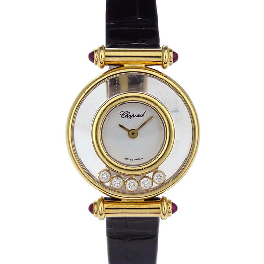 Chopard * Happy Diamonds 20mm Ref.20/4780 Quartz Watch 18KYG Crocodile