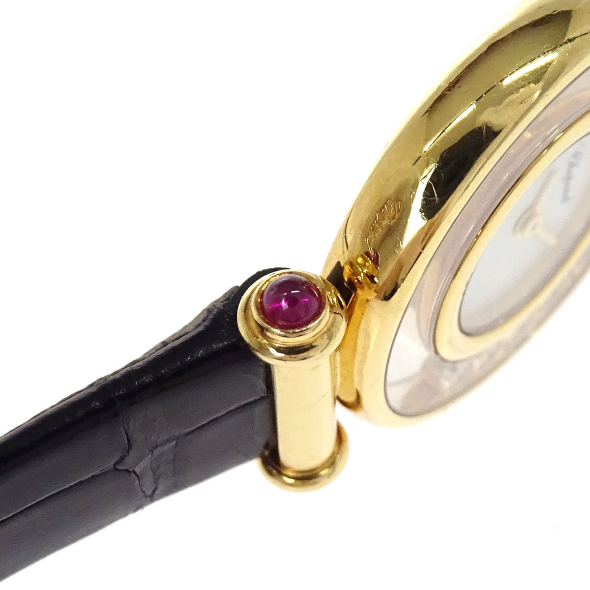 Chopard * Happy Diamonds 20mm Ref.20/4780 Quartz Watch 18KYG Crocodile