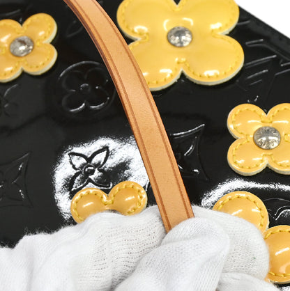 Louis Vuitton Black Vernis Flower Lexington Handbag M92245