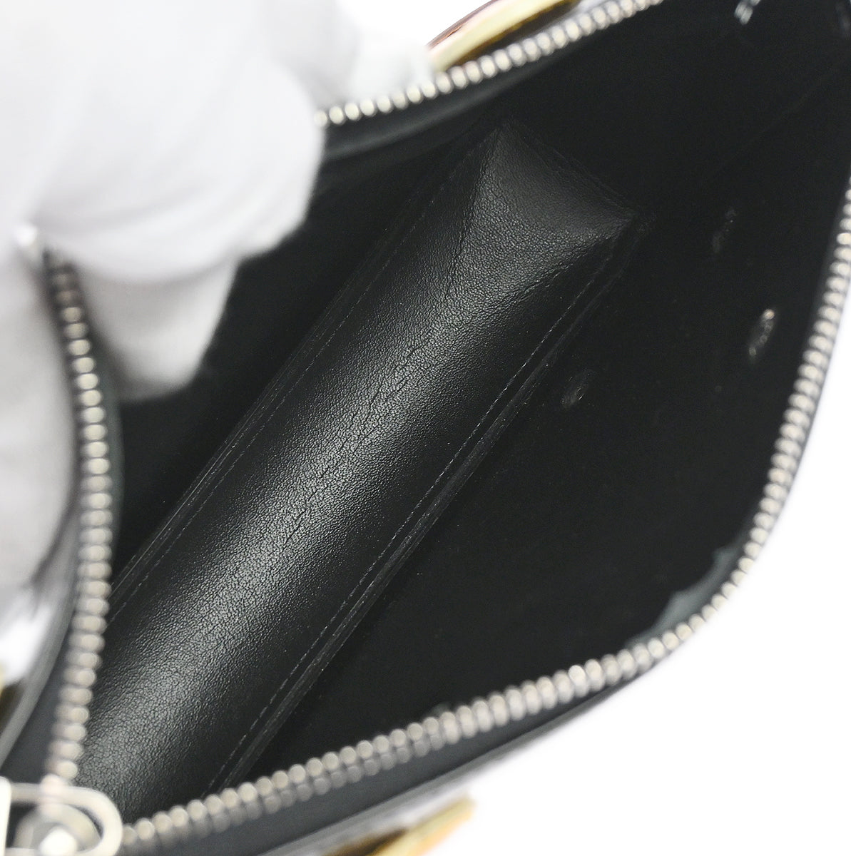 Louis Vuitton Black Vernis Flower Lexington Handbag M92245