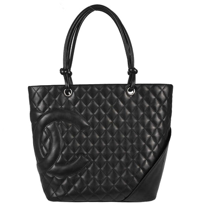 Chanel 2005-2006 Black Calfskin Cambon Ligne Tote Handbag