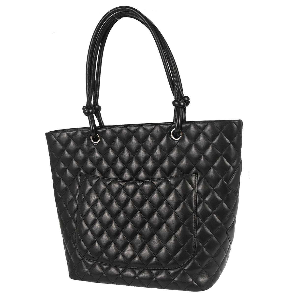 Chanel 2005-2006 Black Calfskin Cambon Ligne Tote Handbag