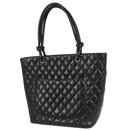 Chanel 2005-2006 Black Calfskin Cambon Ligne Tote Handbag