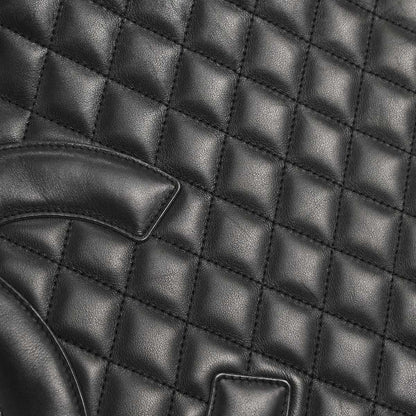 Chanel 2005-2006 Black Calfskin Cambon Ligne Tote Handbag