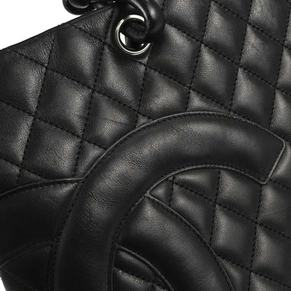 Chanel 2005-2006 Black Calfskin Cambon Ligne Tote Handbag