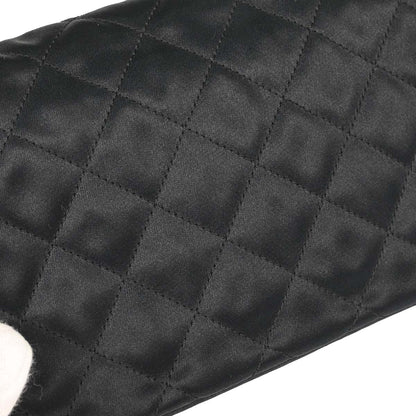 Chanel 1986-1988 Black Satin Shoulder Bag